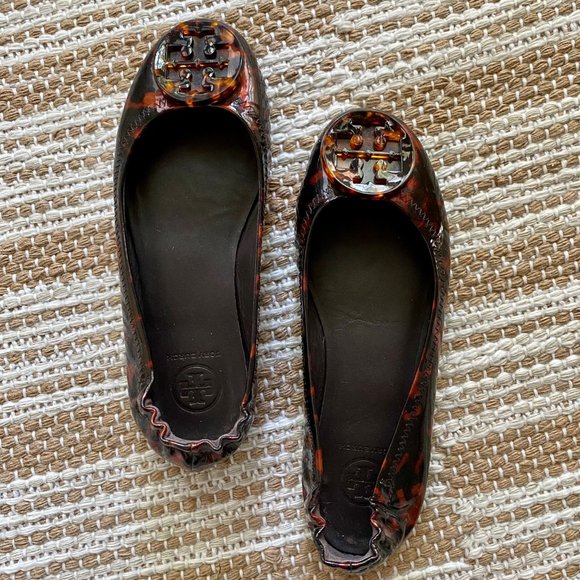 Tory Burch Shoes - Like-new Tory Burch patent leopard 'Minnie' flat